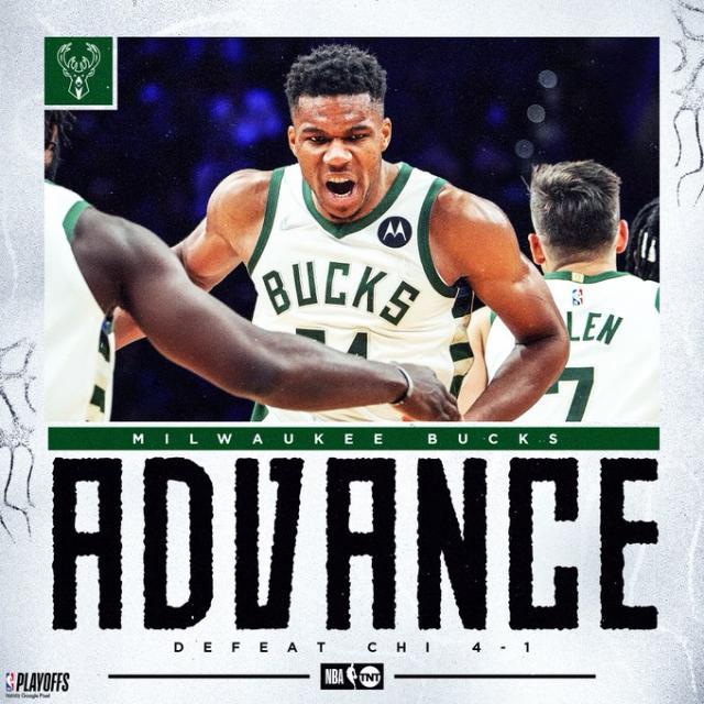 雄鹿轻松淘汰公牛 卫冕冠军的挑战却才刚刚开始